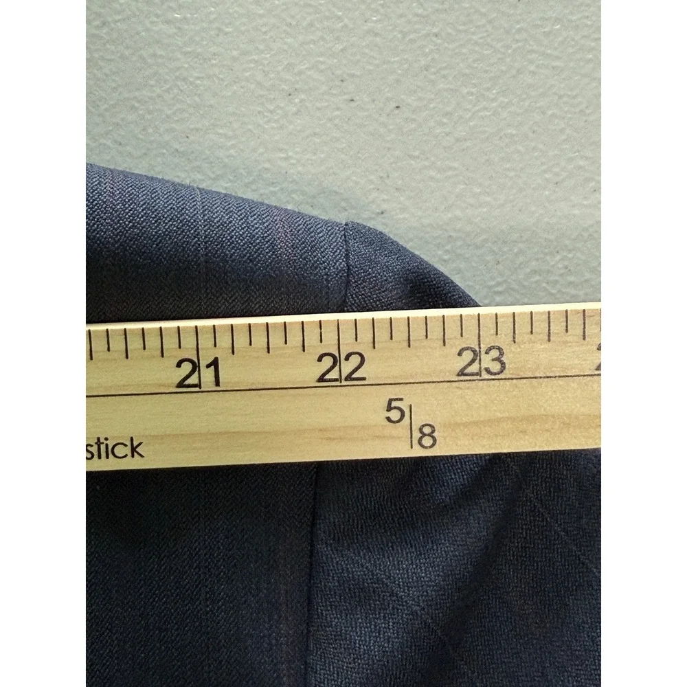 Stafford Mens Navy Blue Blazer Sport Coat 50R Worsted‎ Wool Blend USA